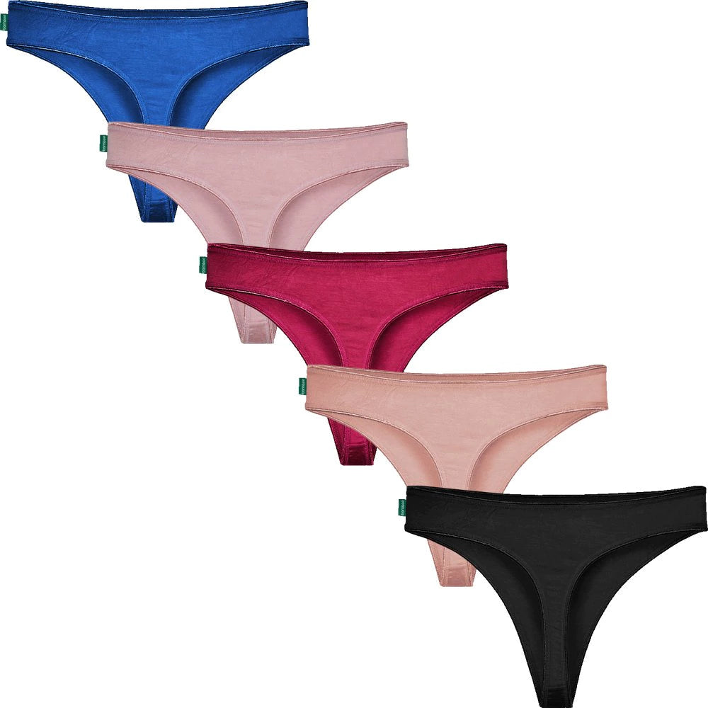 5-Pack Bamboo Thong Briefs