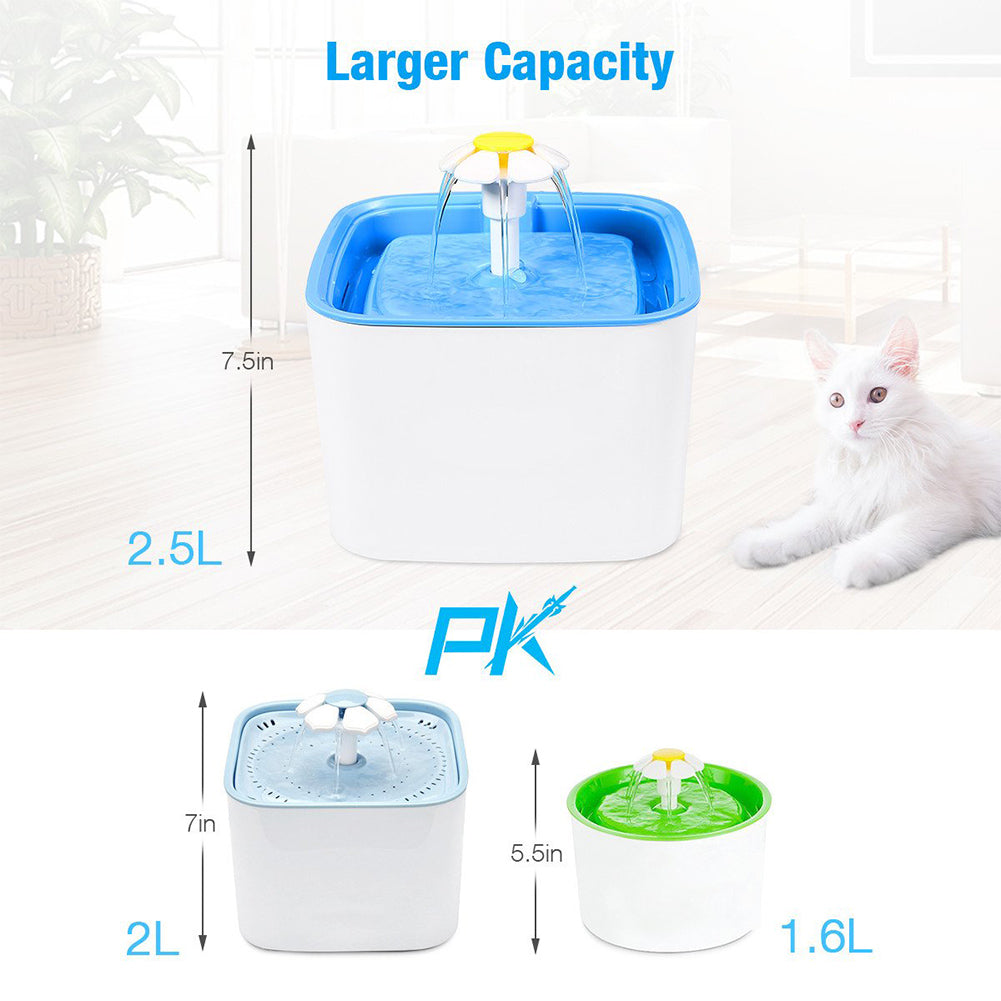 Automatic Cat Fountain Water Drinking Feeder 2.5L Auto Pet Dog Water Fountain Shop kitchen home