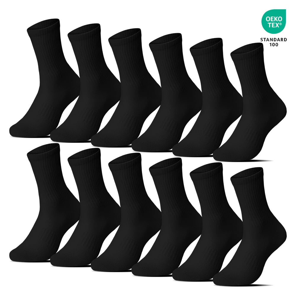 White Cotton Sports Socks Crew Length