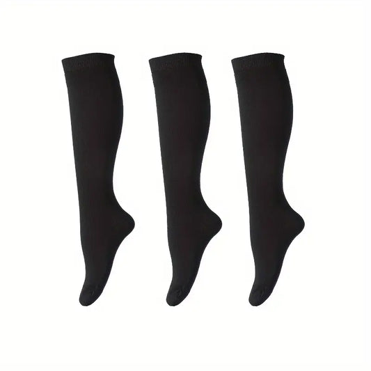 3 Pairs Copper Compression Socks for Women and Men Circulation Support for Running