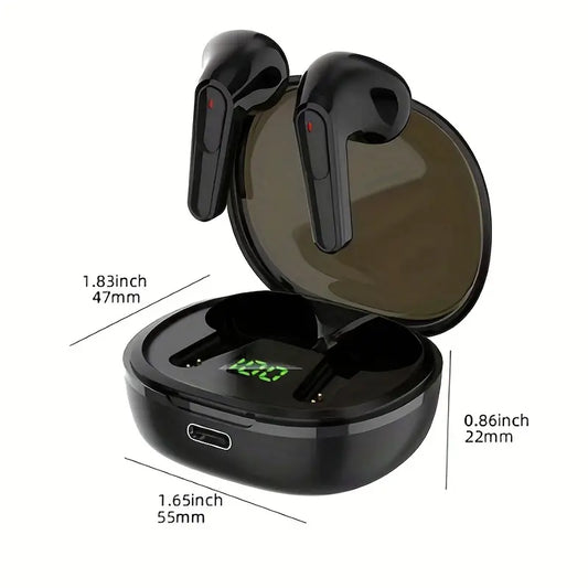 Touch Control Wireless Earbuds with Display - TWS In-Ear Headphones for Sports