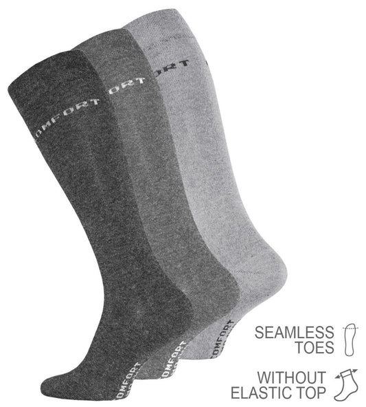 Men's knee socks off coton without elastic