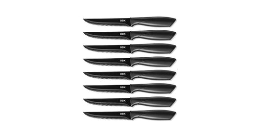 Deik - Set of 8 Steak Knives (Black)