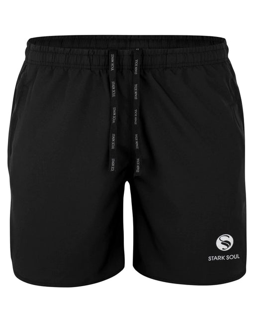 Sports shorts reflect for men, training pants short - black