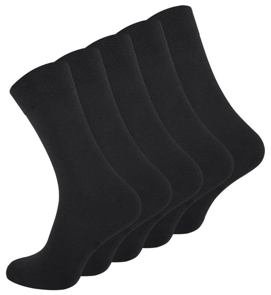 Men's business socks in black in a pack of 5