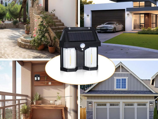 Solar lamp with twilight motion sensor 3 modes