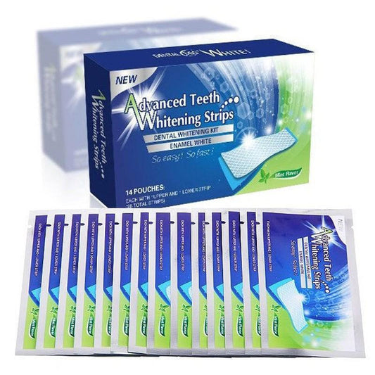 Advanced Teeth Whitening Strips 28 Count(14 Upper and 14 Lower Strips)