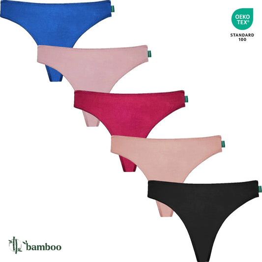 5-Pack Bamboo Thong Briefs