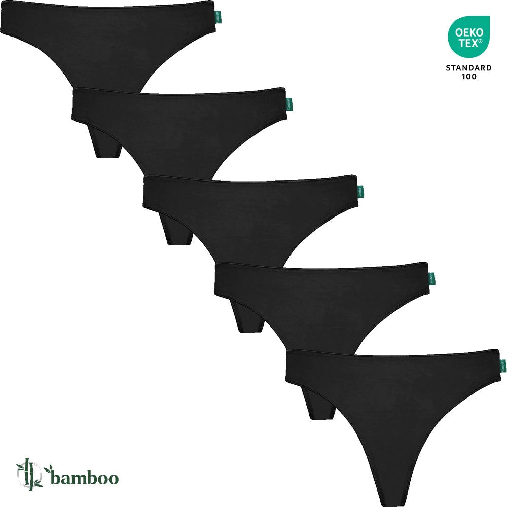 5-Pack Bamboo Thong Briefs