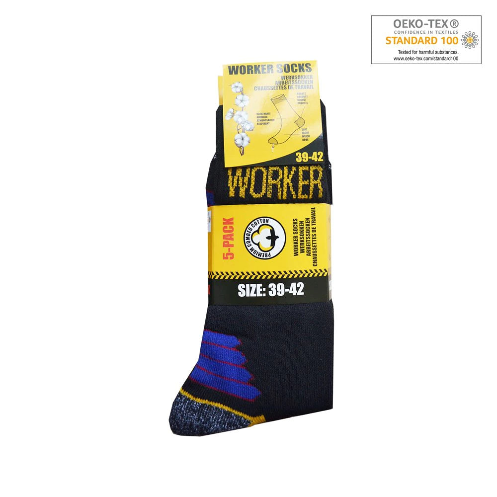 Men's Cotton Work Socks with Anti-Slip 3 pack