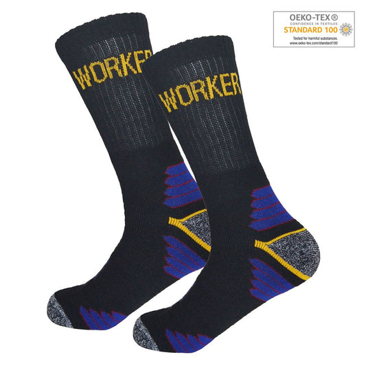 Men's Cotton Work Socks with Anti-Slip 3 pack
