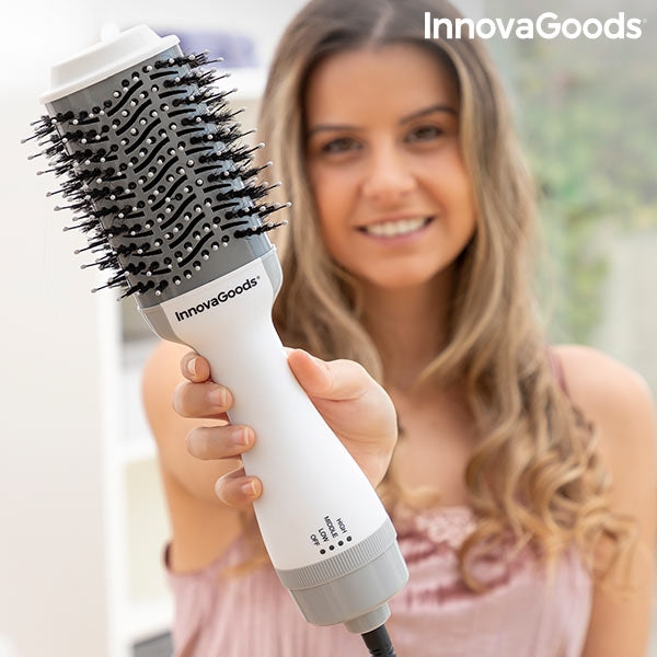 IONIC DRYER AND VOLUMISING BRUSH VOLUMIO INNOVAGOODS 1000W WHITE/GREY Shop kitchen home
