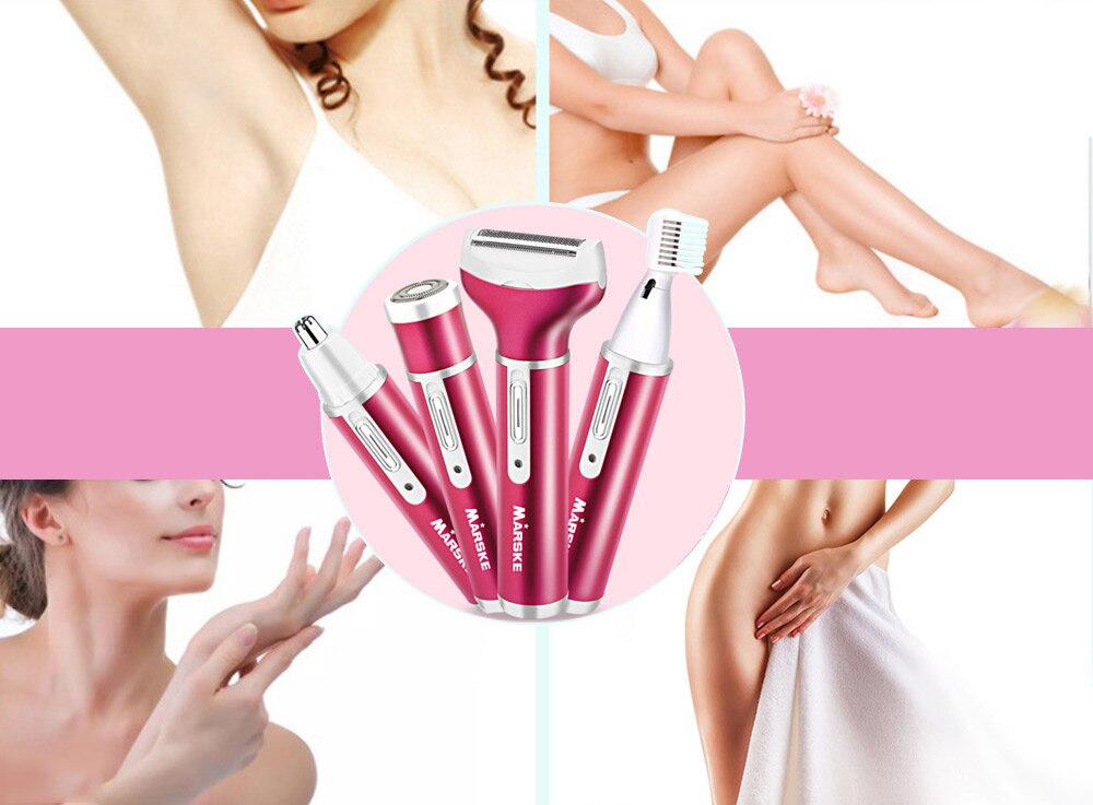 4 In 1 Rechargeable USB Epilator Hair Removal Nose Beard Shop kitchen home